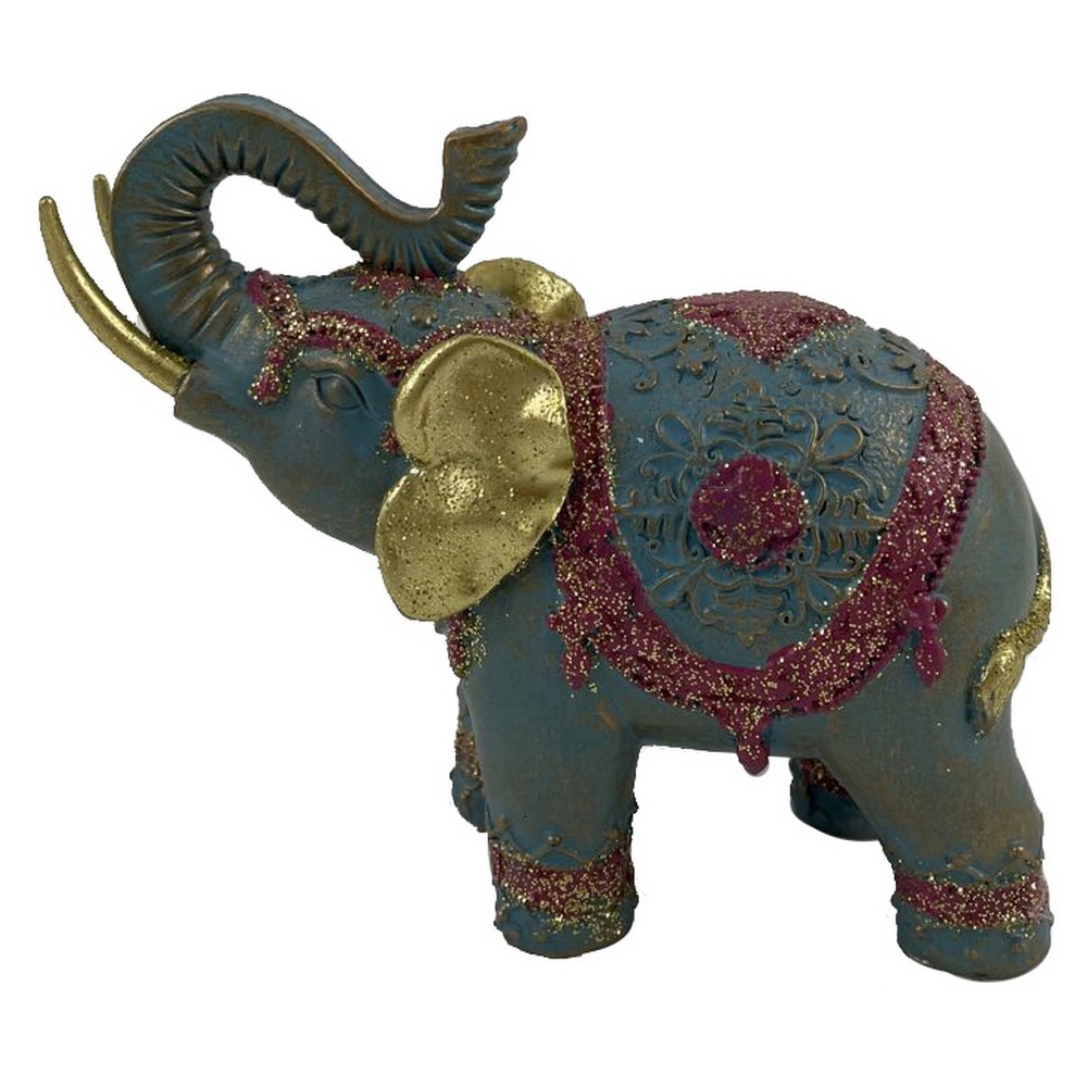 Decorative Figure DKD Home Decor Elephant Resin (15.5 x 7 x 14 cm)