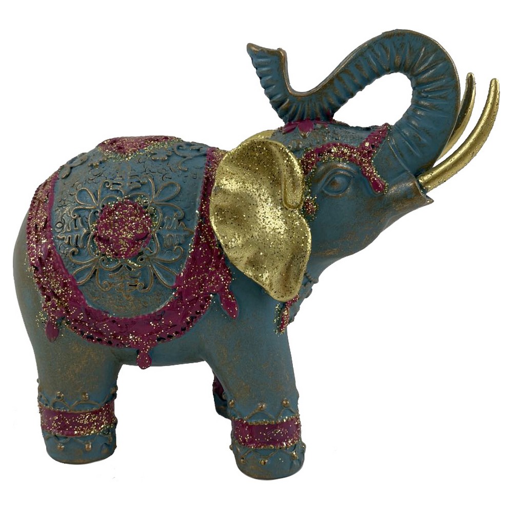 Decorative Figure DKD Home Decor Elephant Resin (21 x 8.5 x 16.8 cm)