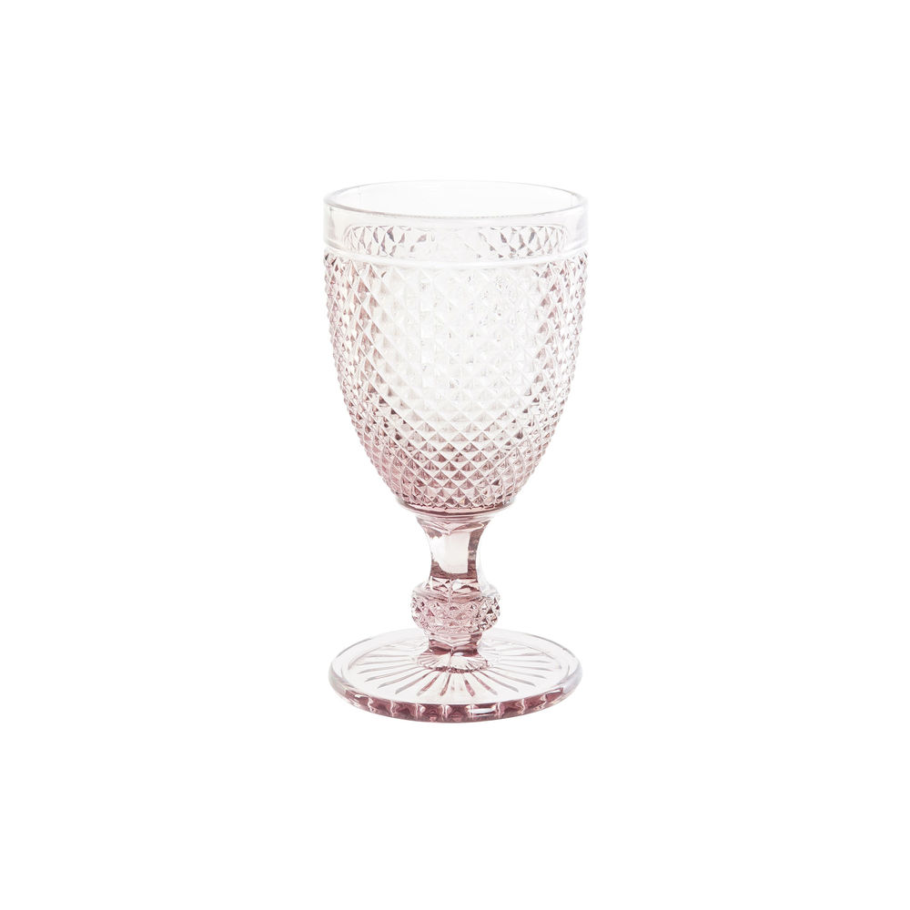 Wineglass DKD Home Decor Pink Crystal (240 ml)