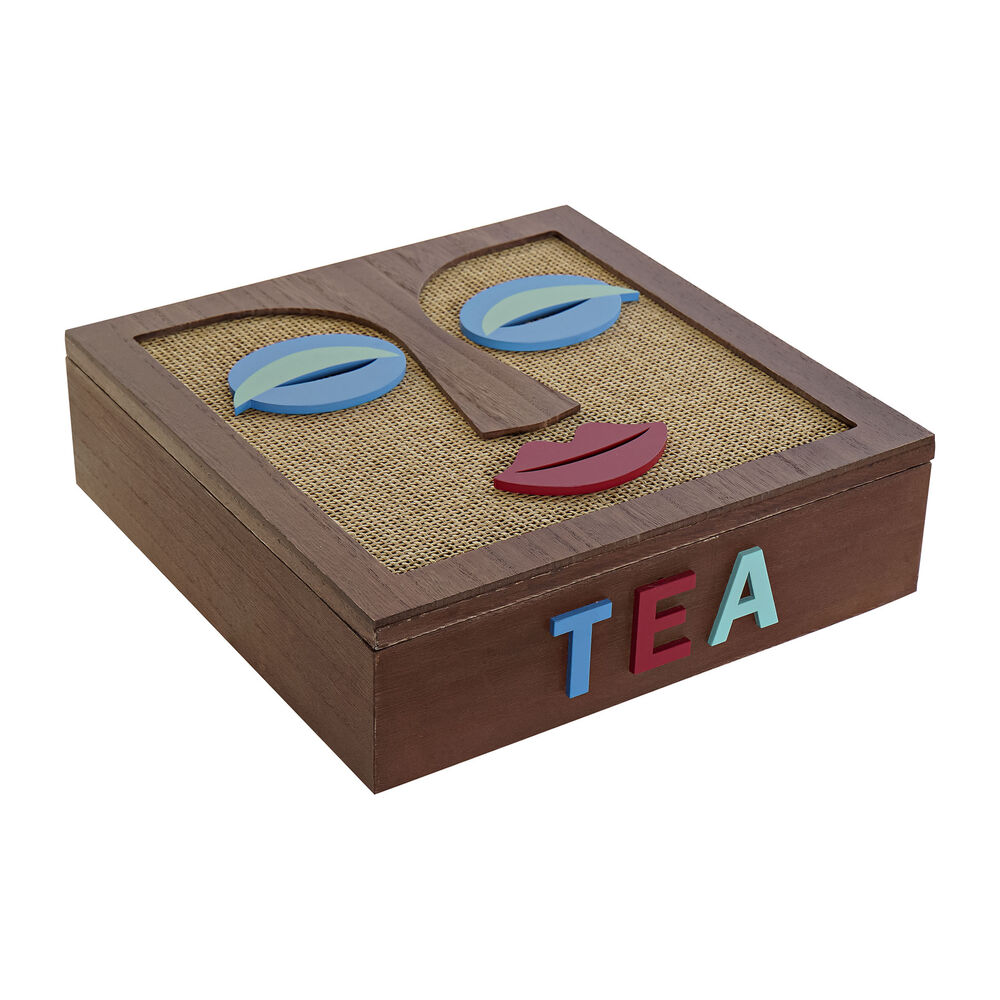 Box for Infusions DKD Home Decor MDF Wood (24 x 24 x 7 cm)