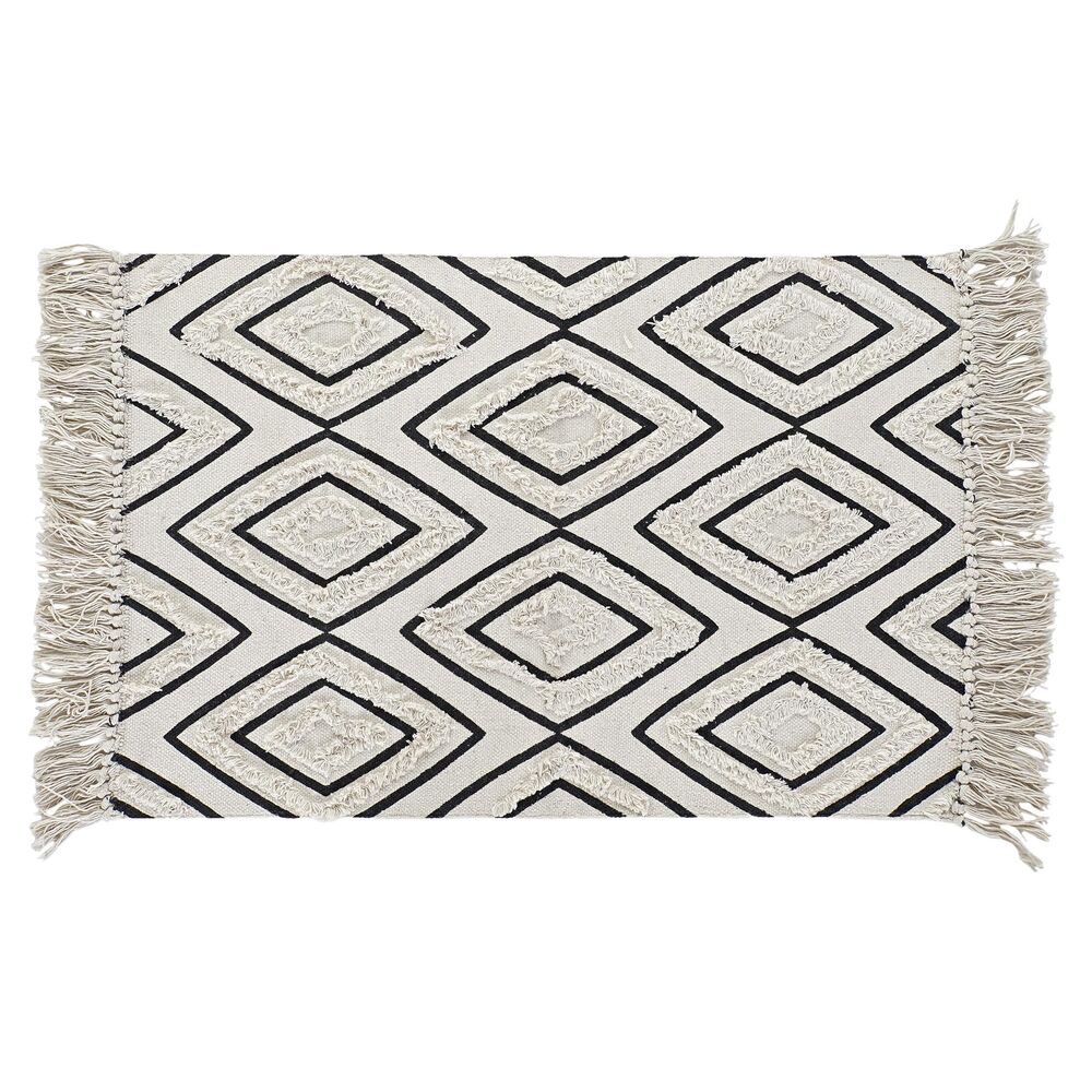 Carpet DKD Home Decor Black White (80 x 50 x 1 cm)