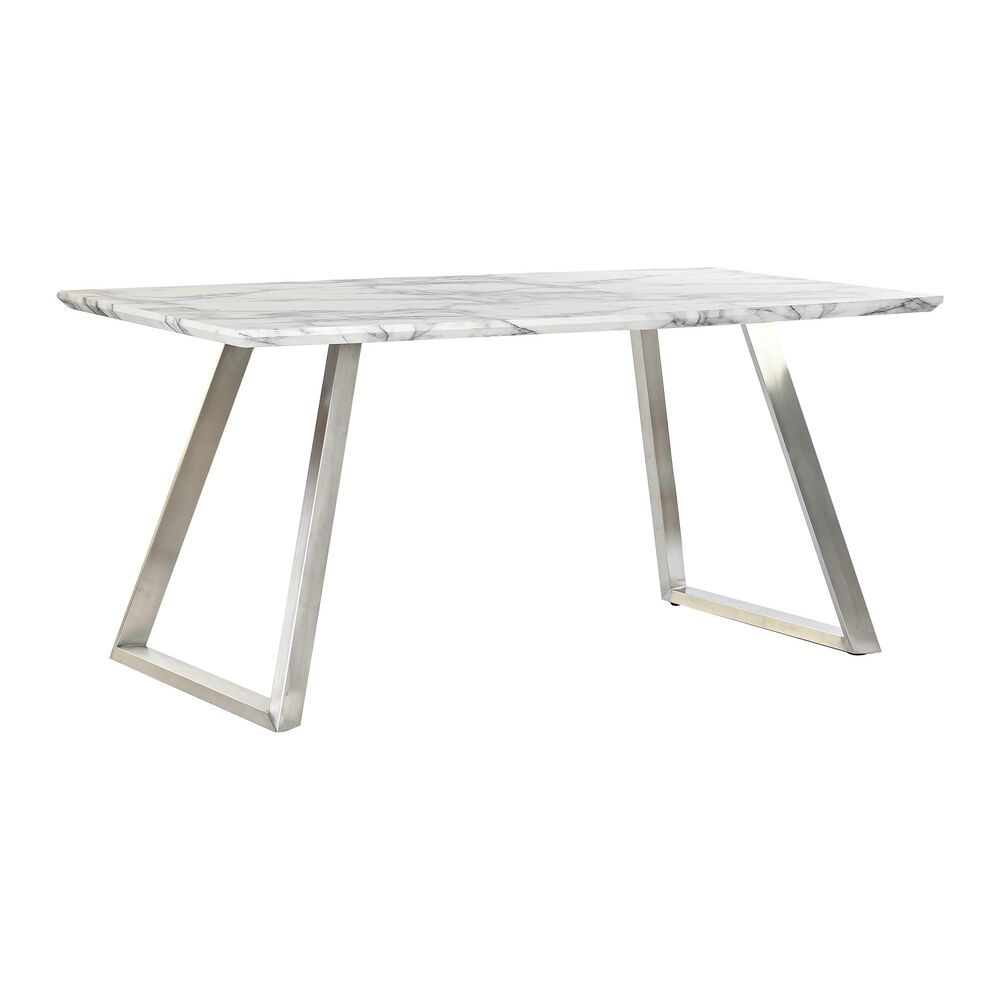 Dining Table DKD Home Decor MDF Steel White (160 x 90 x 76 cm)