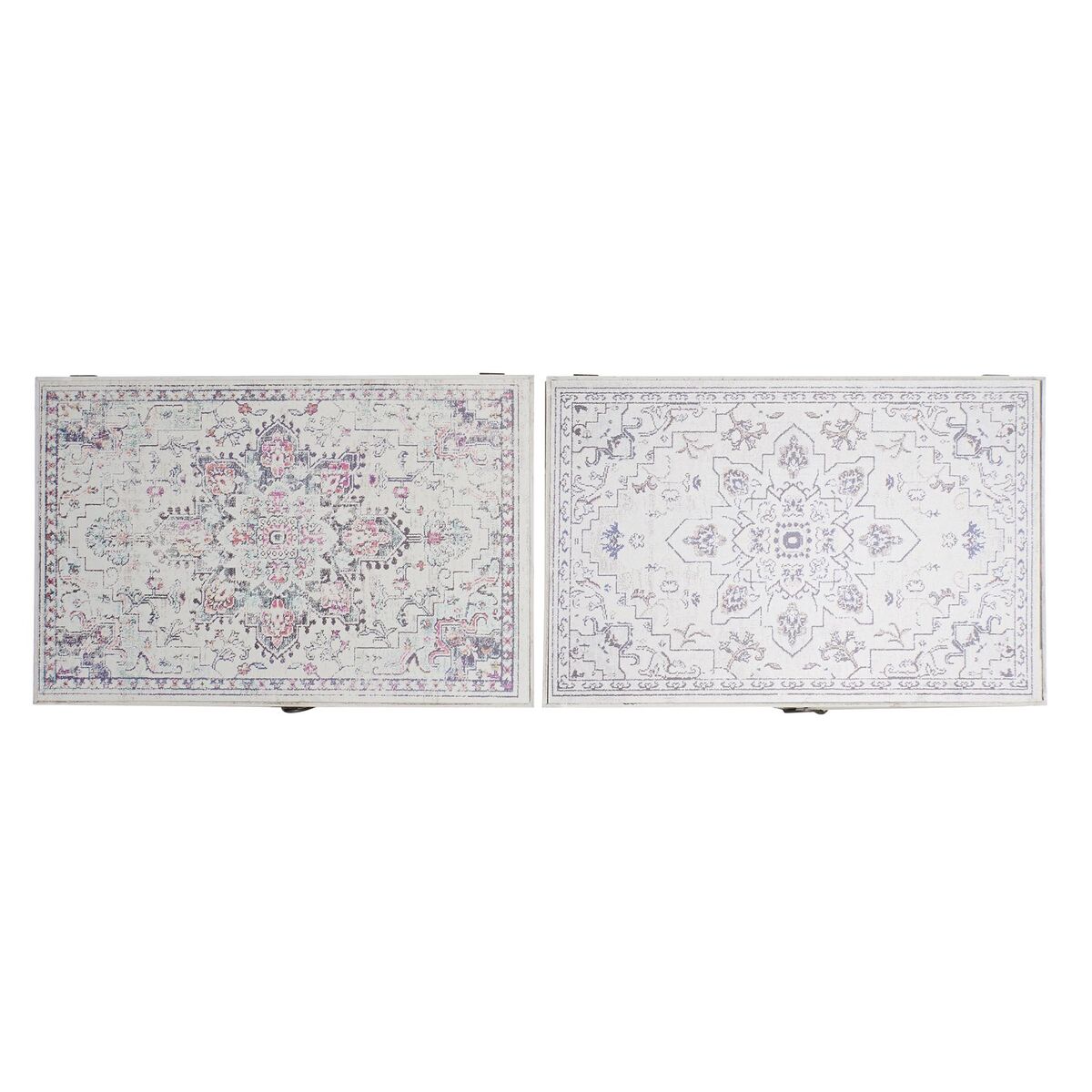 Boîte Décorative DKD Home Decor Multicouleur Bois MDF Ethnique Arabe Compteur (2 Unités)