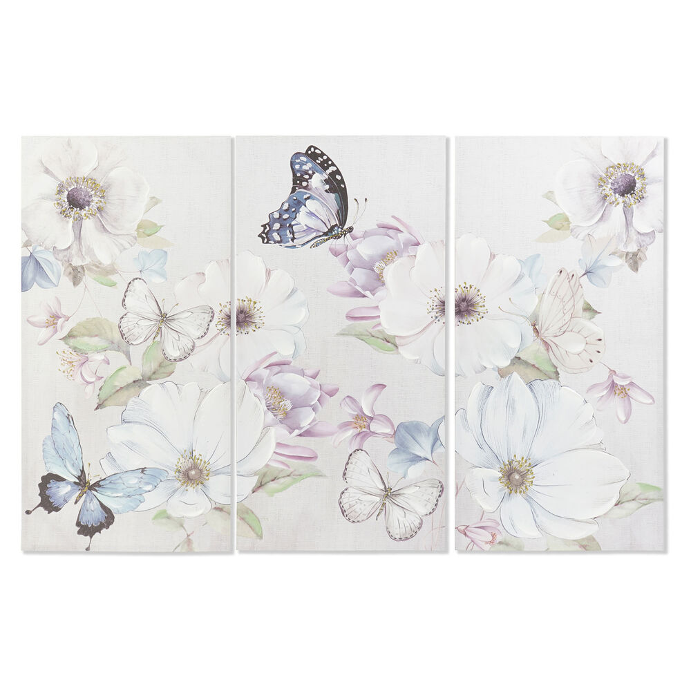 Cadre DKD Home Decor Papillons (50 x 2,5 x 100 cm) (3 Unités)
