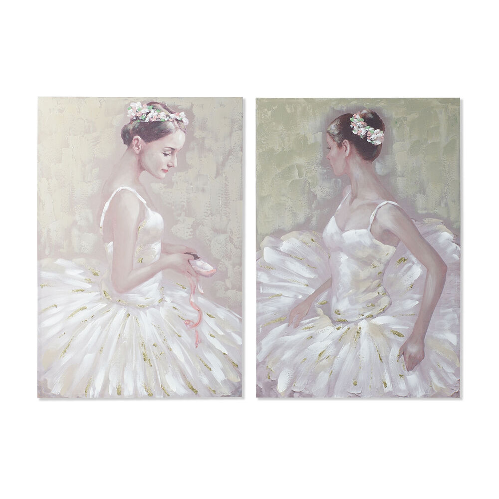 Painting DKD Home Decor Ballerina (80 x 3 x 120 cm) (2 Units)