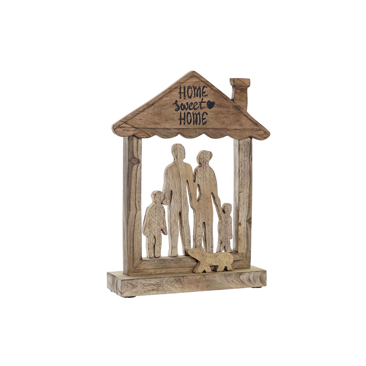 Figurine Décorative DKD Home Decor Marron Bois de manguier Moderne Famille (30 x 8 x 39 cm)