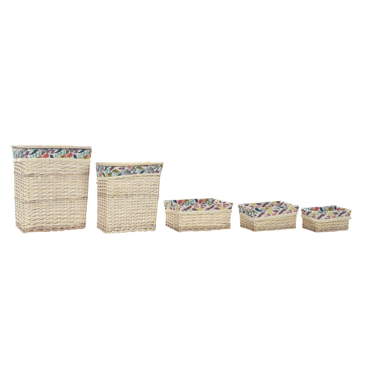 Set de basket DKD Home Decor Polyester osier (47 x 35 x 56 cm)