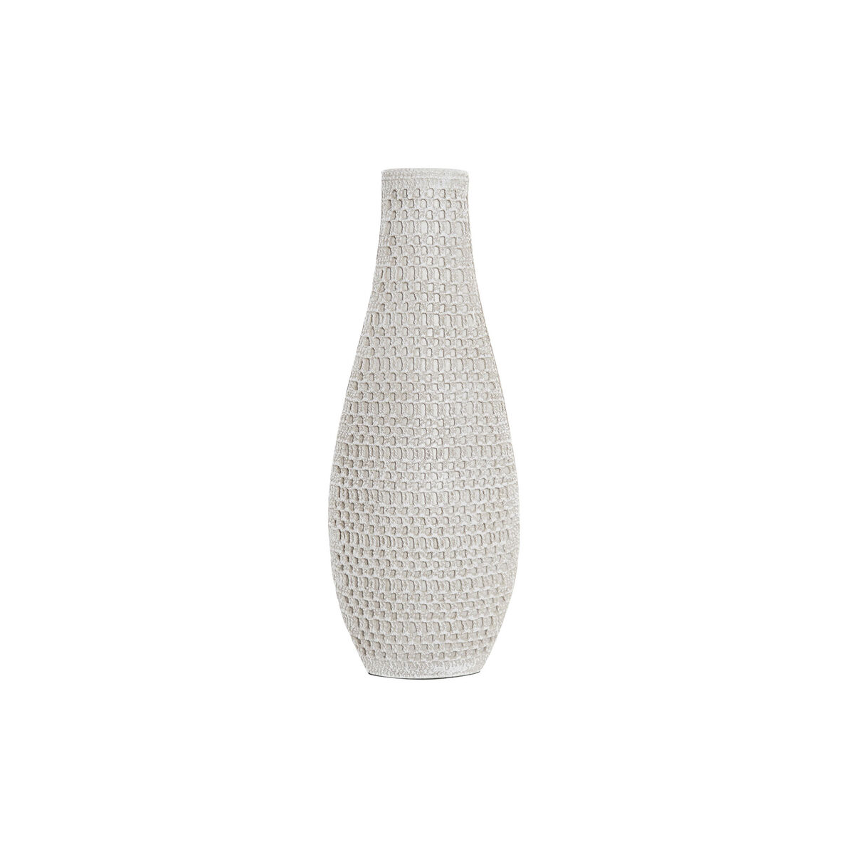 Vase DKD Home Decor Blanc Résine 14 x 7 x 37 cm Moderne
