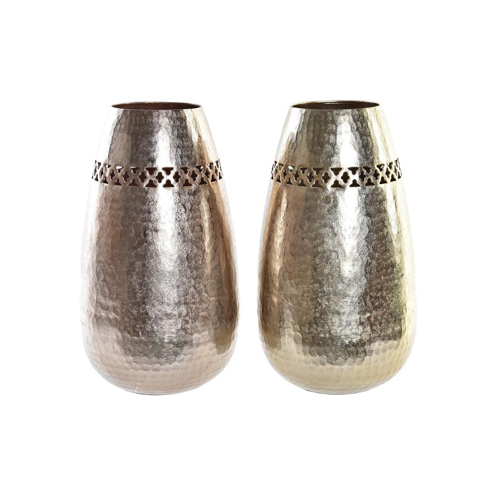 Vase DKD Home Decor Copper Golden Aluminium Arab (17 x 17 x 30 cm) (2 Units)  