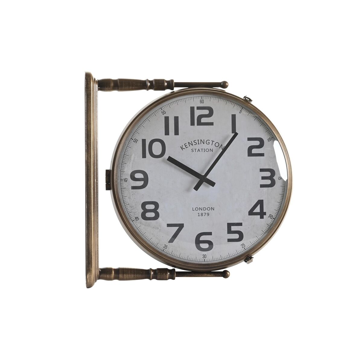 Horloge Murale DKD Home Decor Verre Doré Blanc Fer (36 x 9 x 38 cm)