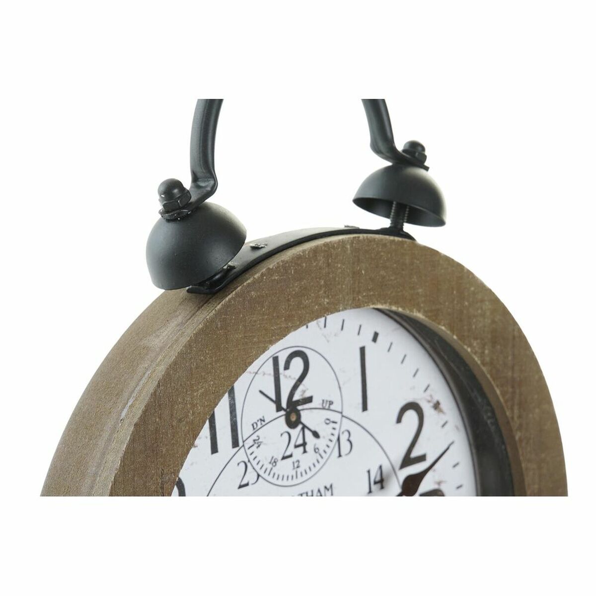 Image secondaire de Horloge de table DKD Home Decor Naturel MDF Blanc Fer (24 x 5 x 30 cm)