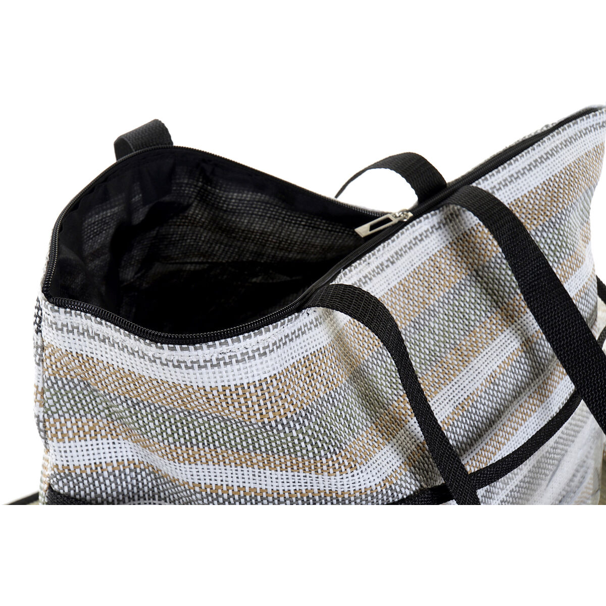 Strandtas DKD Home Decor Blauw Bruin Groen Grijs Munt PVC Canvas 44 x 23 x 62 cm (2 Stuks)