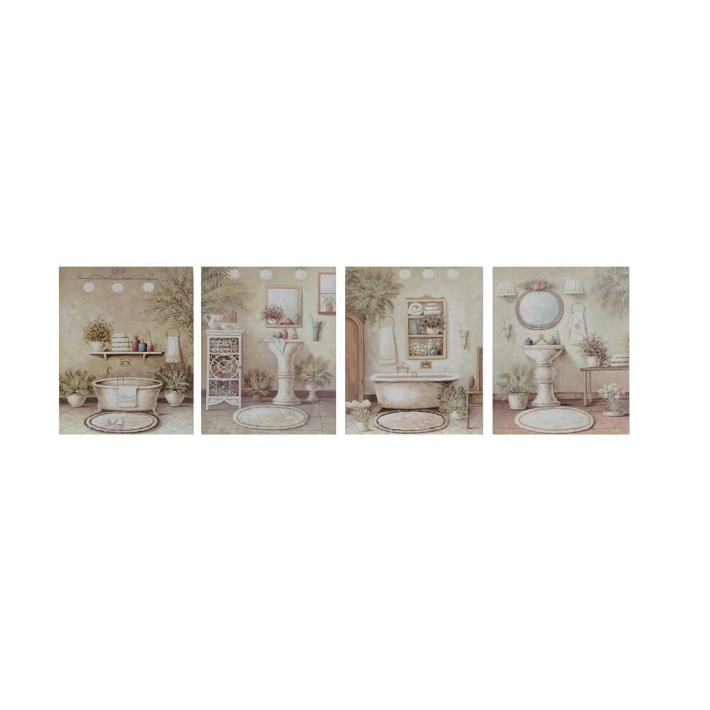 Painting DKD Home Decor Baths (20 x 3 x 25 cm) (4 Units)