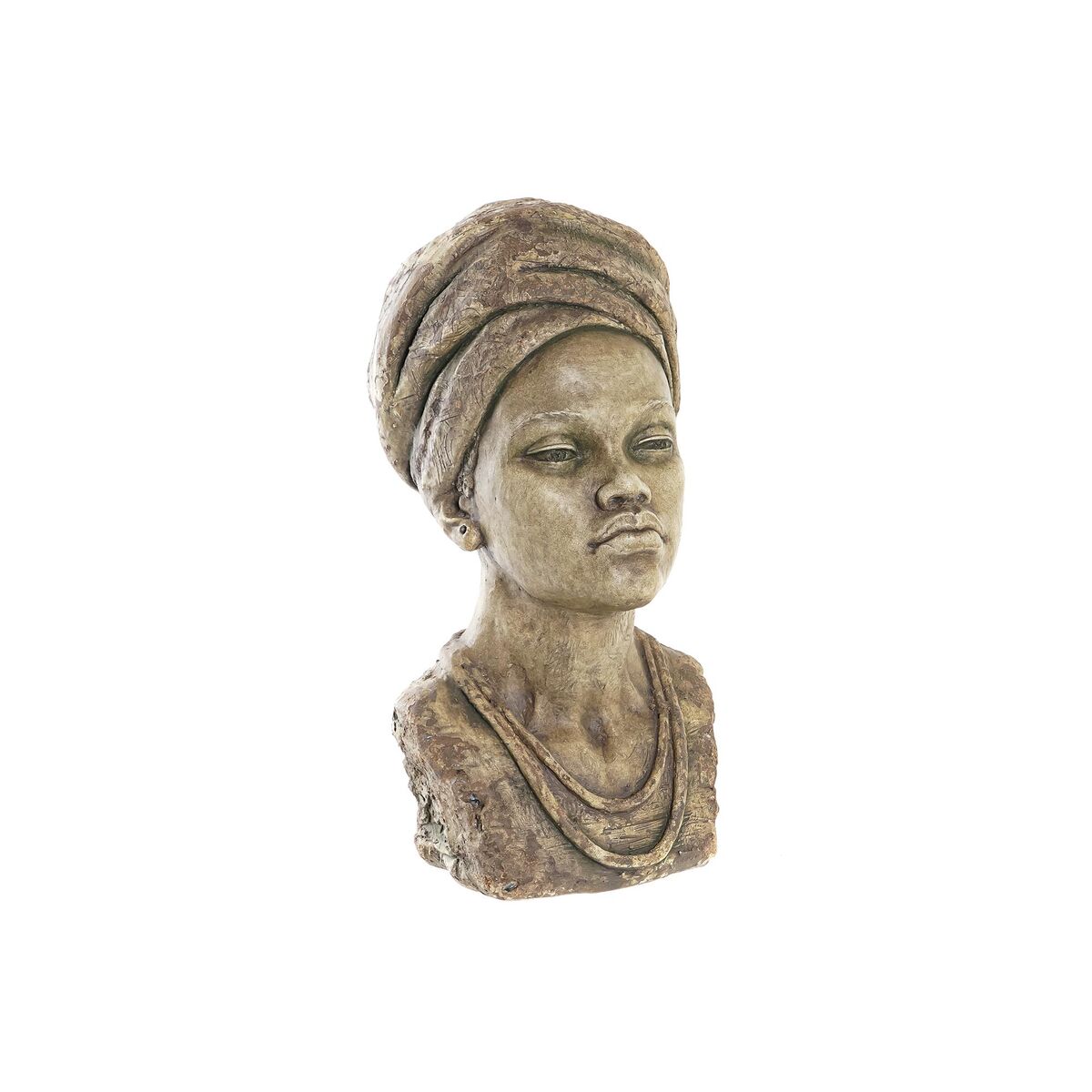 Planter DKD Home Decor Grey Colonial African Woman (26 x 25 x 47 cm)