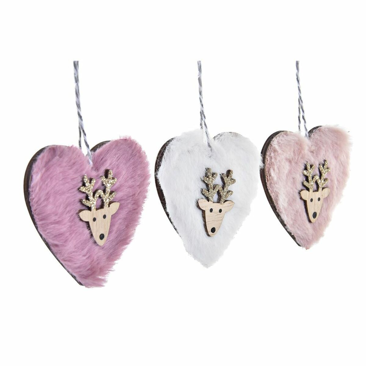 Kerst Decoratie Set DKD Home Decor Polyester (22 x 8 x 1 cm) (3 Stuks)
