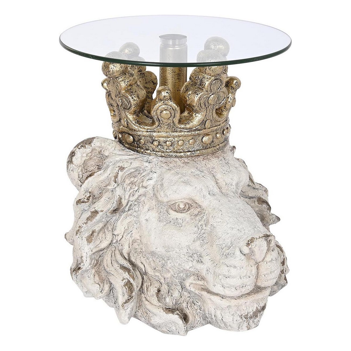 Table d'appoint DKD Home Decor Lion Fibre de Verre 45 x 44 x 47,5 cm