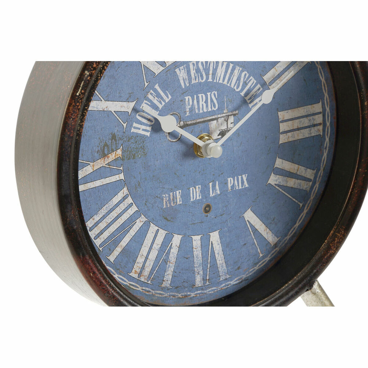 Tafelklok DKD Home Decor Blauw Zwart Vintage (2 Stuks)