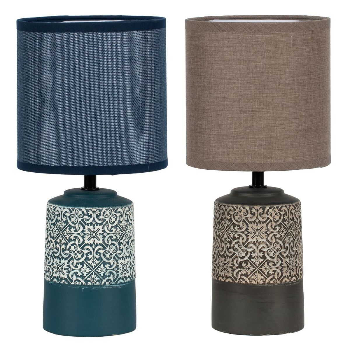 Desk lamp DKD Home Decor Ceramic Stoneware 50 W (15 x 15 x 32 cm) (2 Units)