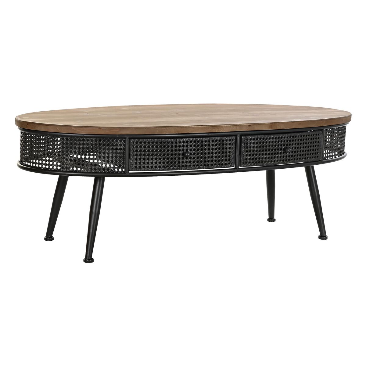 Table d'appoint DKD Home Decor Sapin Noir Métal Marron 120 x 58 x 42 cm
