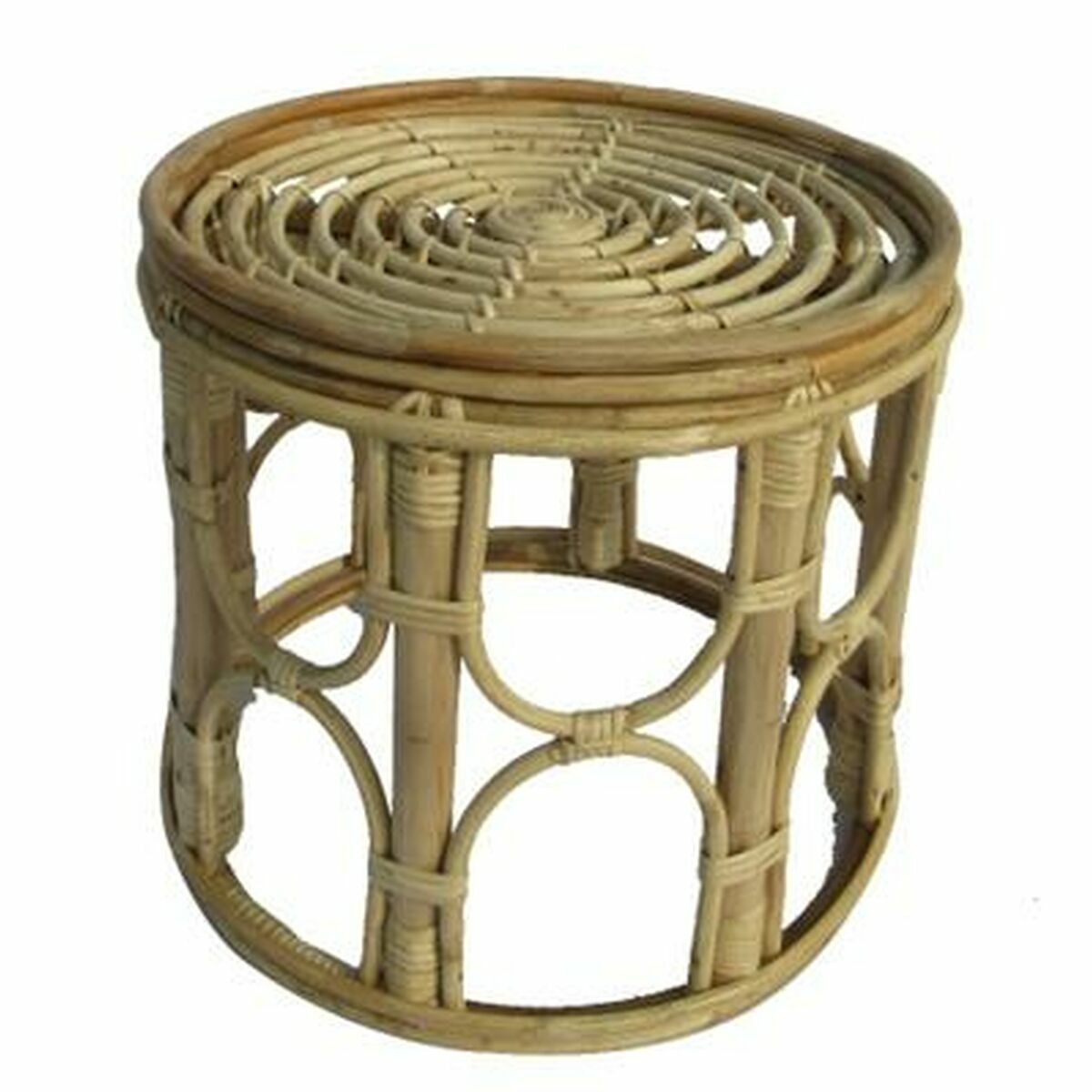 Table d'appoint DKD Home Decor Naturel Rotin (38 x 38 x 38 cm)