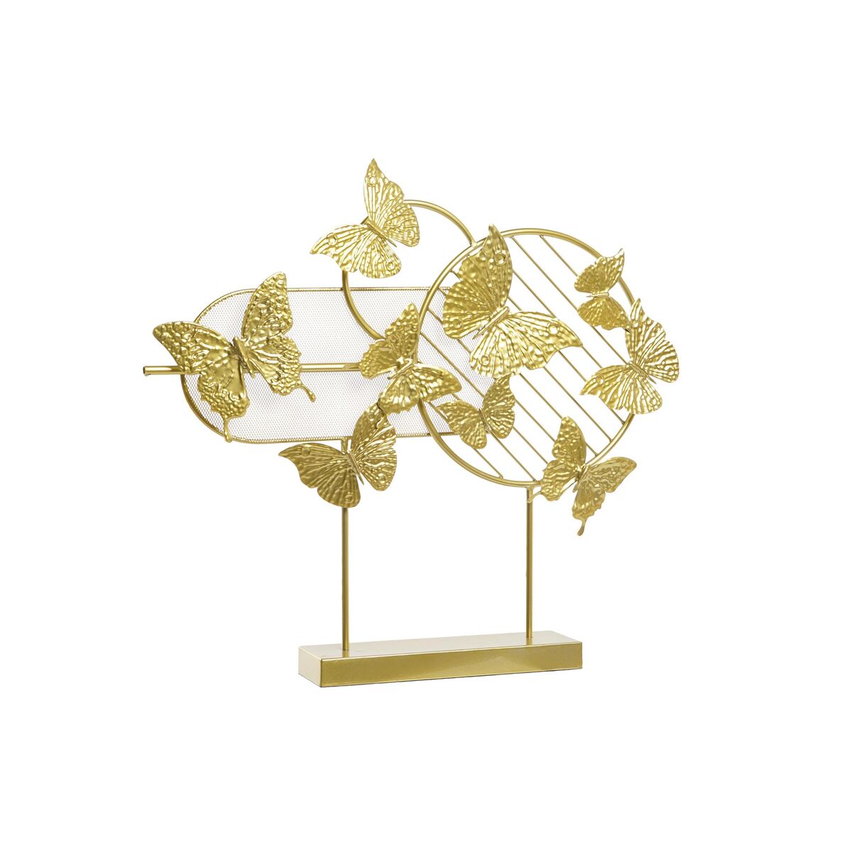 Figurine Décorative DKD Home Decor Doré Métal Papillons (63 x 9 x 58,4 cm)