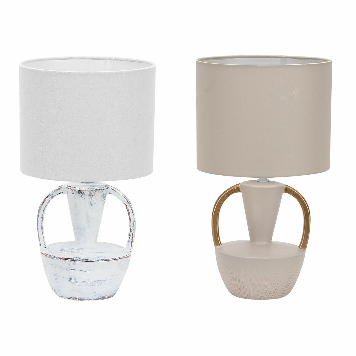 Desk lamp DKD Home Decor Ceramic Polyester 50 W (20 x 20 x 35 cm) (2 Units)