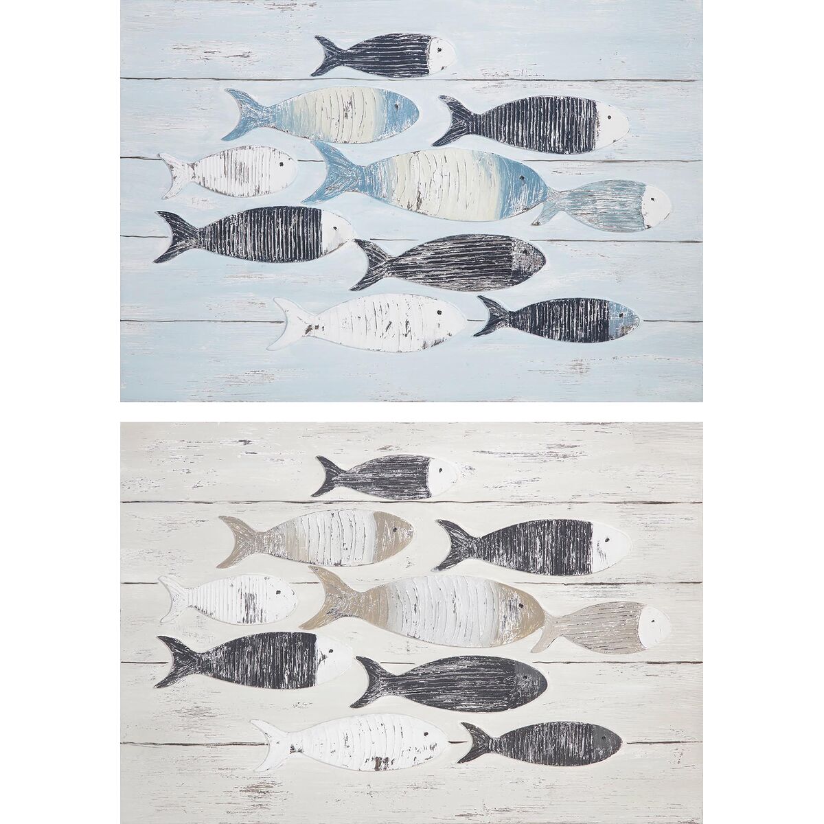 Canvas DKD Home Decor Spiralen Mediterrane (90 x 2 x 60 cm) (2 Stuks)