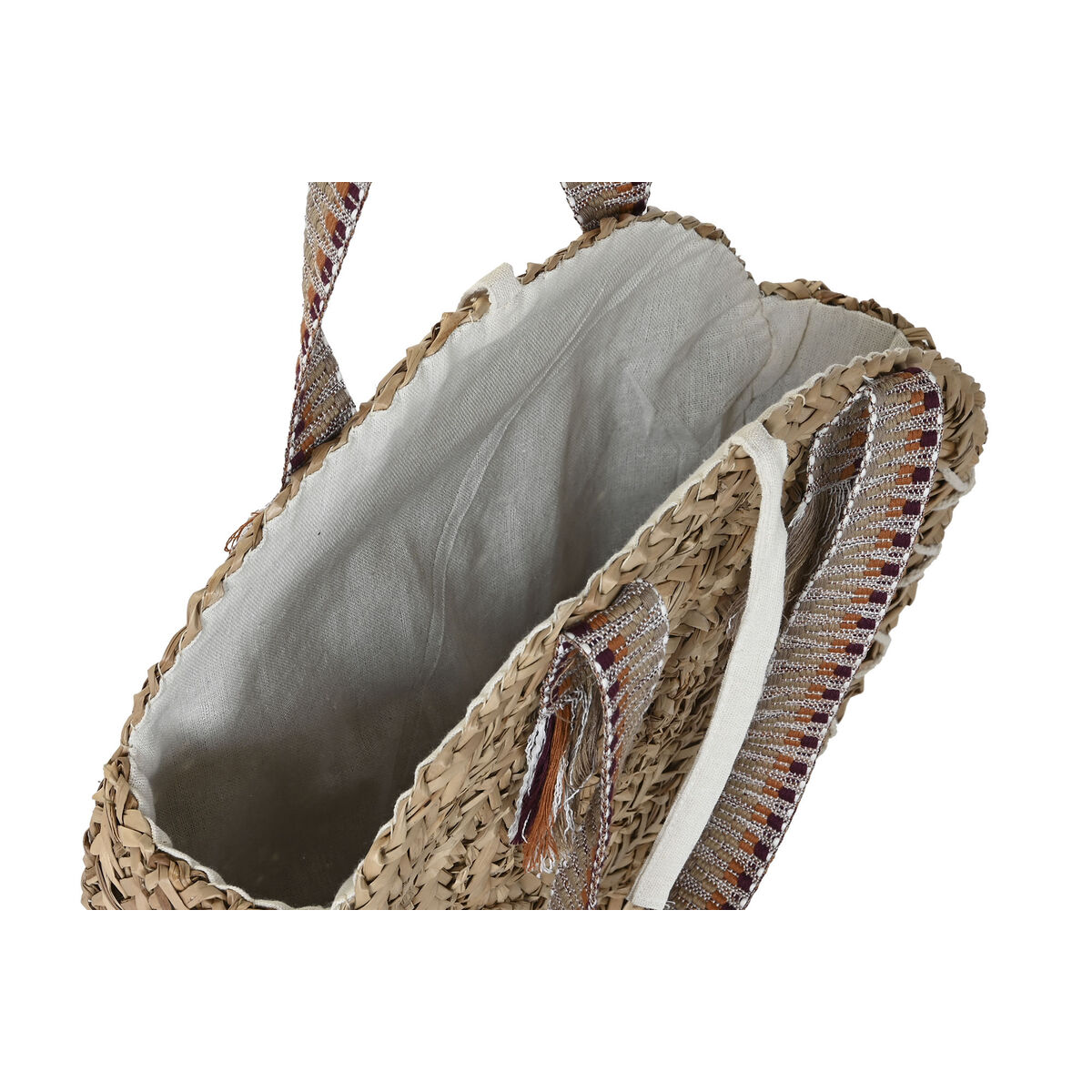 Schoudertas DKD Home Decor 41 x 10 x 66 cm Bruin Oranje Groen Zeegras (2 Stuks)