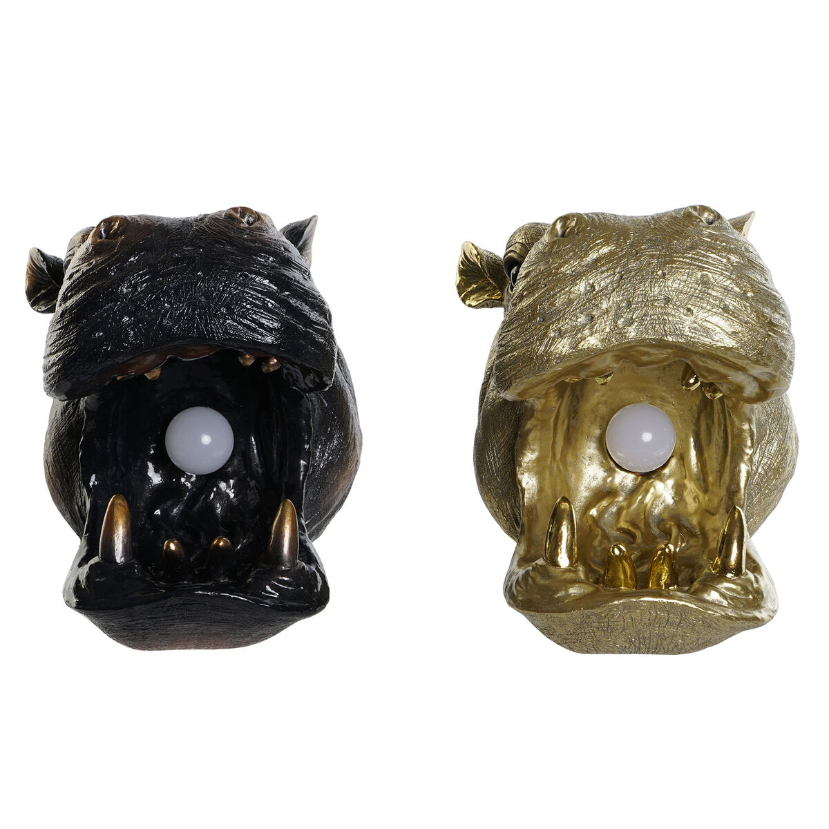 Image secondaire de Applique Murale DKD Home Decor Cuivre Doré 50 W Colonial Hippopotame 220 V 35 x 23 x 34 cm (2 Unités)