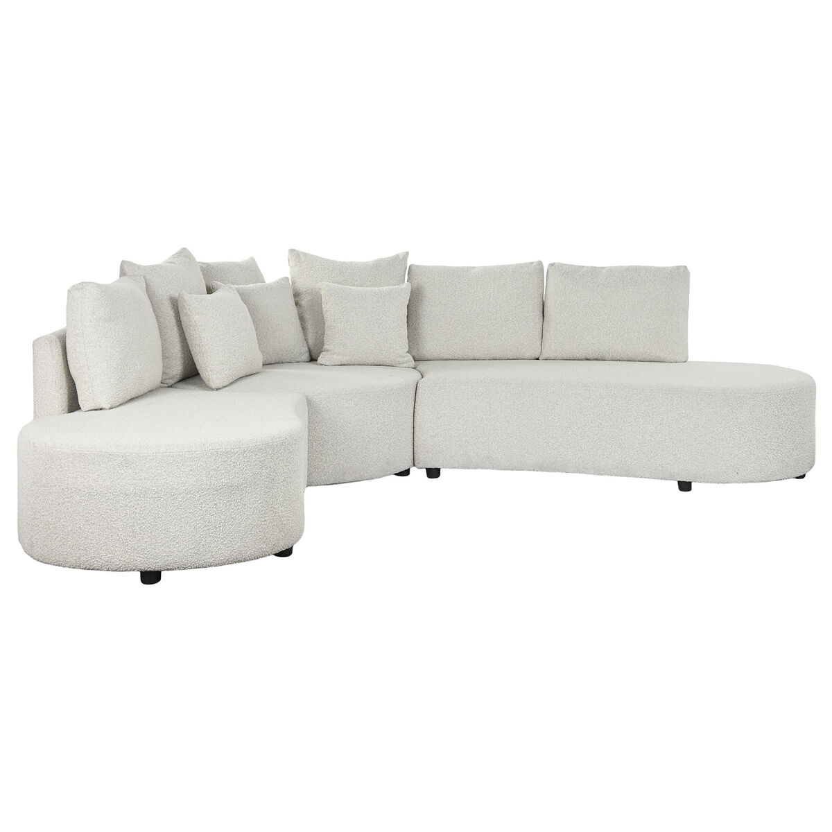 Moderne Hvid Træ Sofa af DKD Home Decor - 250 x 241 x 66 cm