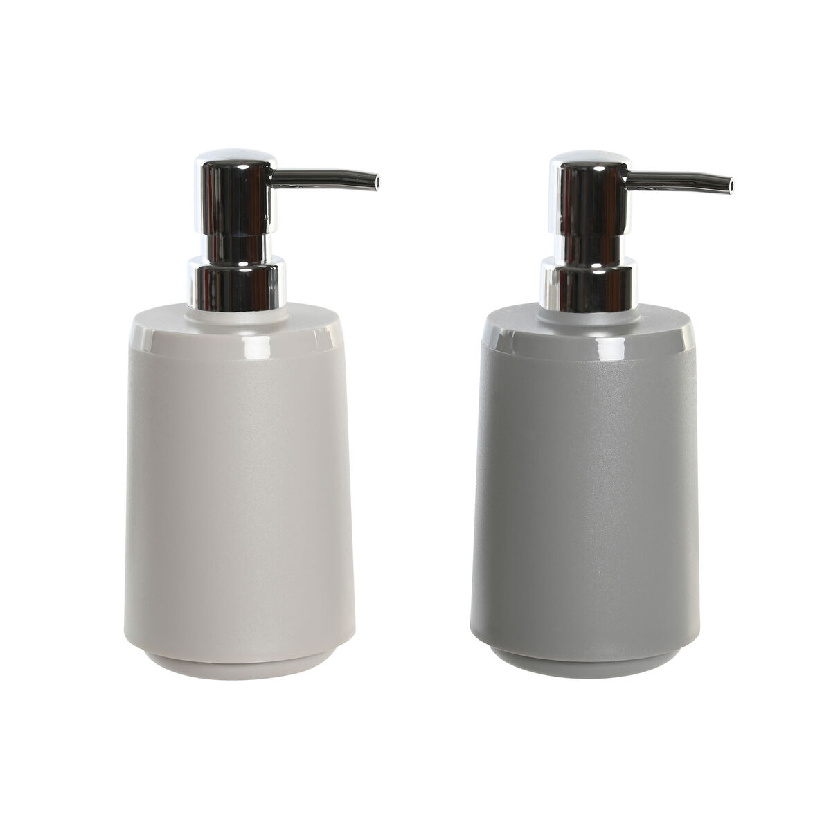 Διανομέας Σαπουνιού DKD Home Decor Μπεζ Γκρι Κρεμ πολυστερίνη 8 x 8 x 18 cm (x2)