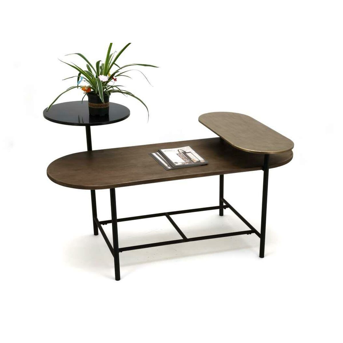 Table Basse DKD Home Decor 116 x 76 x 64 cm Métal Aluminium Bois MDF