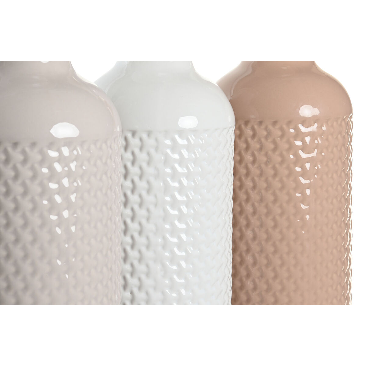 Image secondaire de Vase DKD Home Decor Terre cuite Mauve Rose clair Dolomite 13 x 13 x 41 cm (3 Unités)