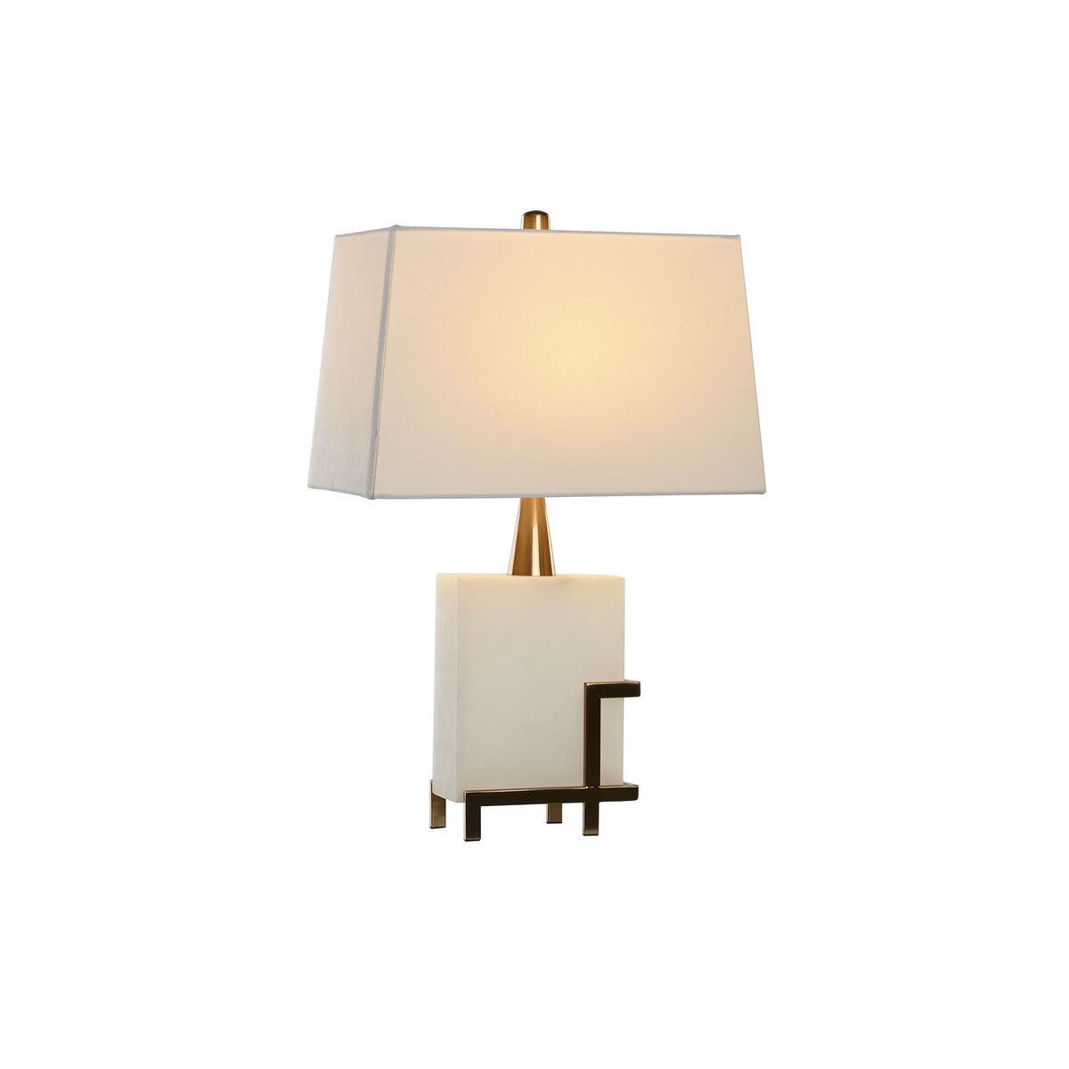 Bureaulamp DKD Home Decor Wit Gouden Metaal 60 W 220 V 40 x 23 x 62 cm