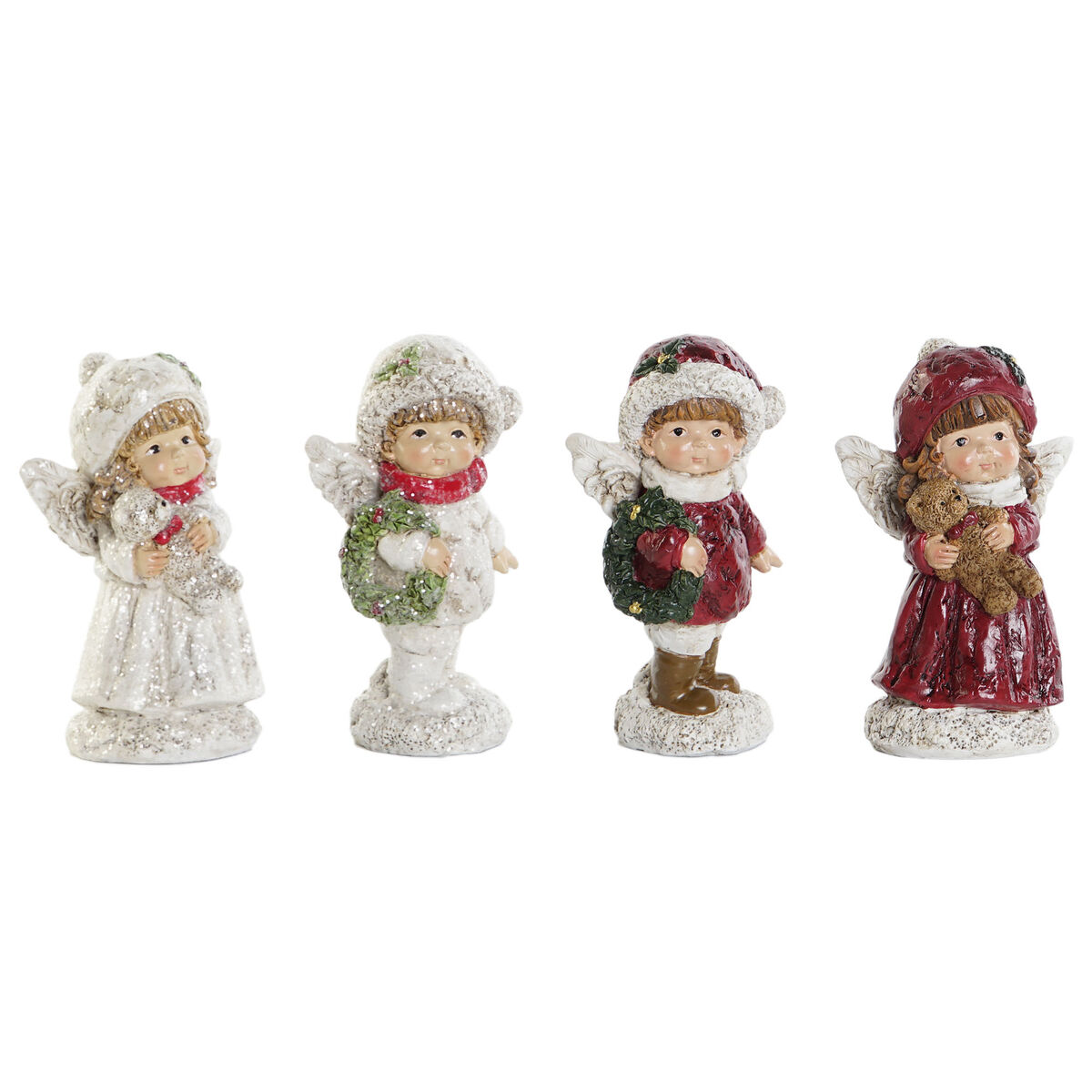 Décorations de Noël DKD Home Decor Multicouleur Enfants 6,7 x 5,1 x 11,4 cm (4 Unités)