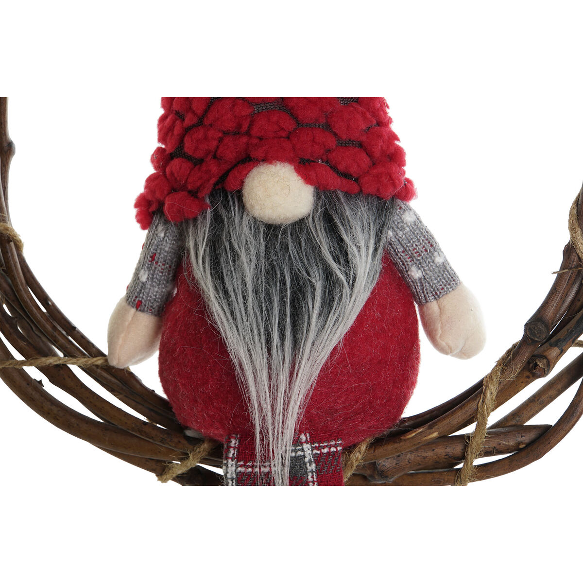 Image secondaire de Couronne de Noël DKD Home Decor Multicouleur Bois 30 x 7 x 46 cm (2 Unités)