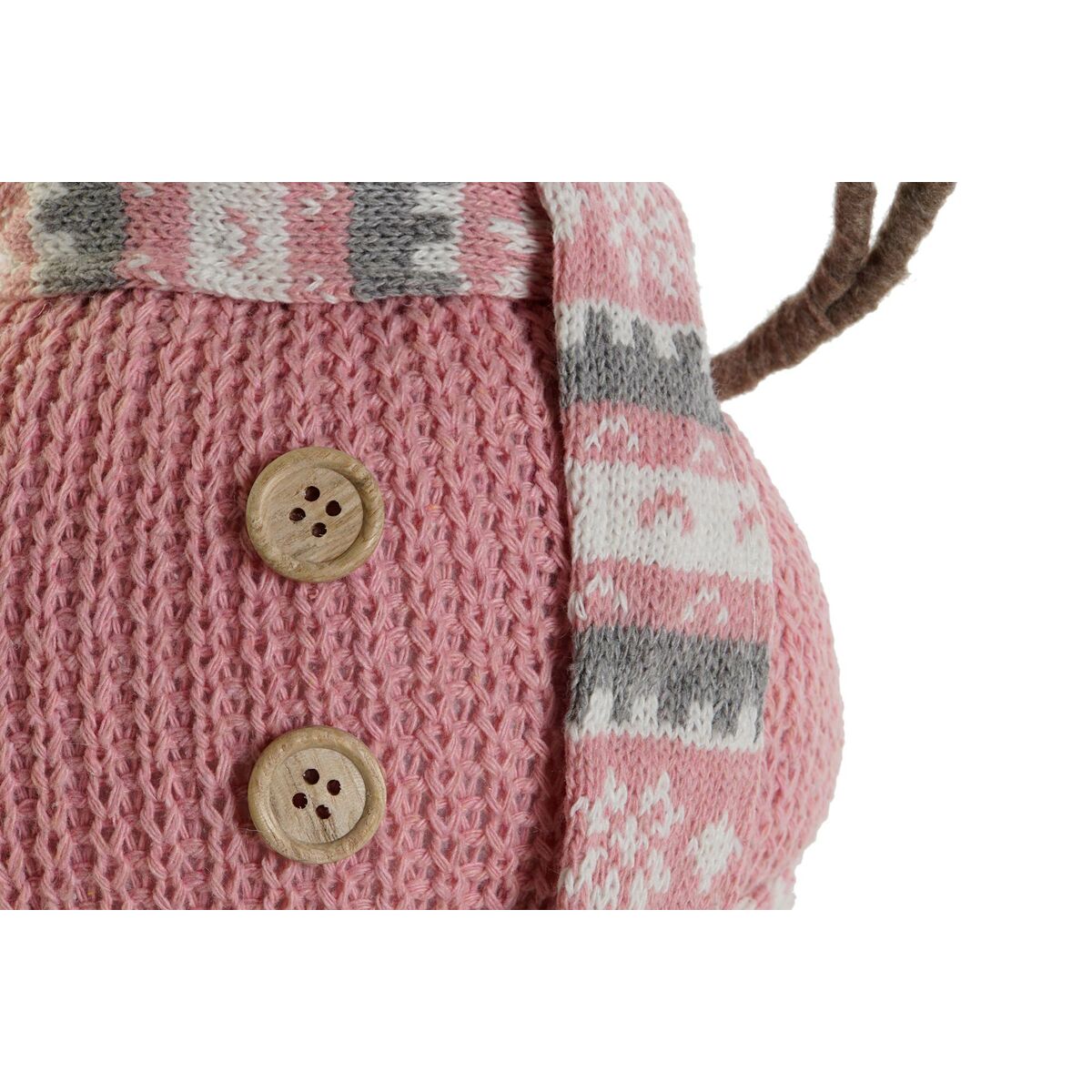 Décoration DKD Home Decor Blanc Marron Rose 30 x 16 x 33 cm (2 Unités) – Image 2