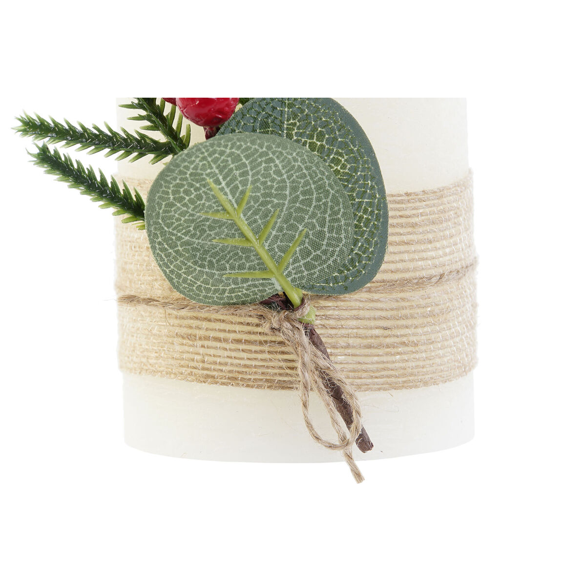 Image secondaire de Bougie LED DKD Home Decor Blanc 7 x 7 x 12 cm (AA)