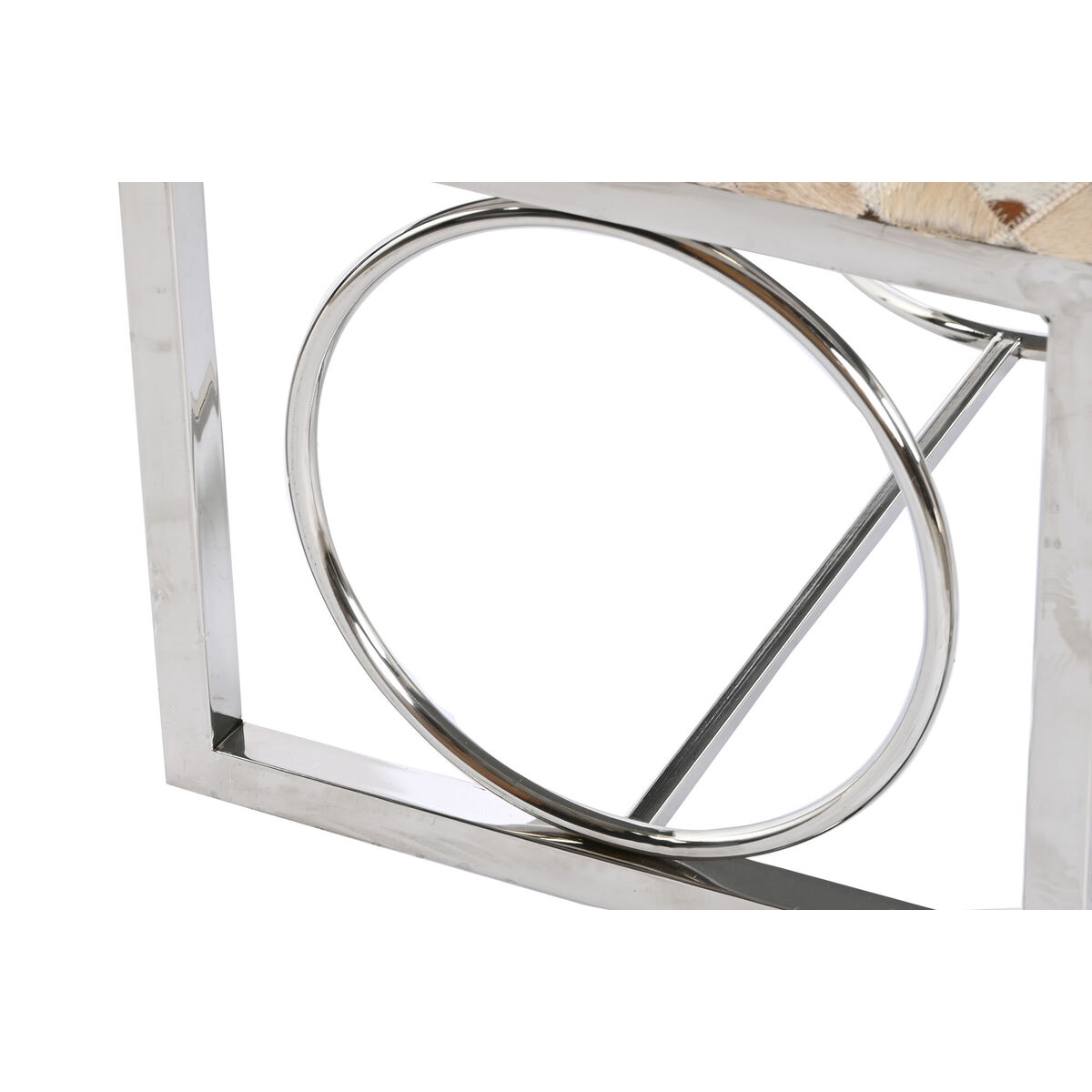 Kruk DKD Home Decor Bruin Beige Zilverkleurig Kameel Staal 122 x 41 x 44 cm