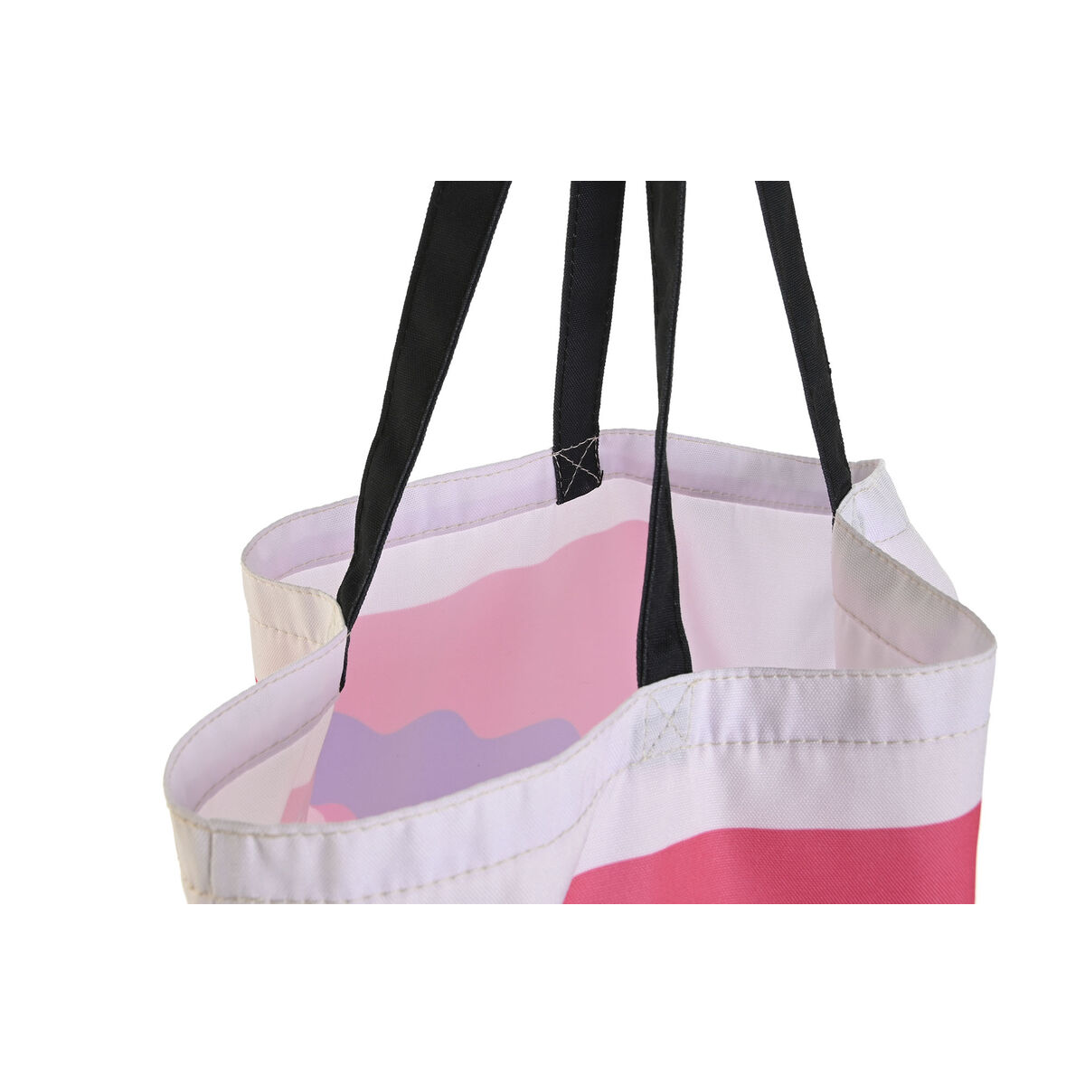 Stoffen tas DKD Home Decor Wit Multicolour 43 x 15 x 40 cm (4 Stuks)