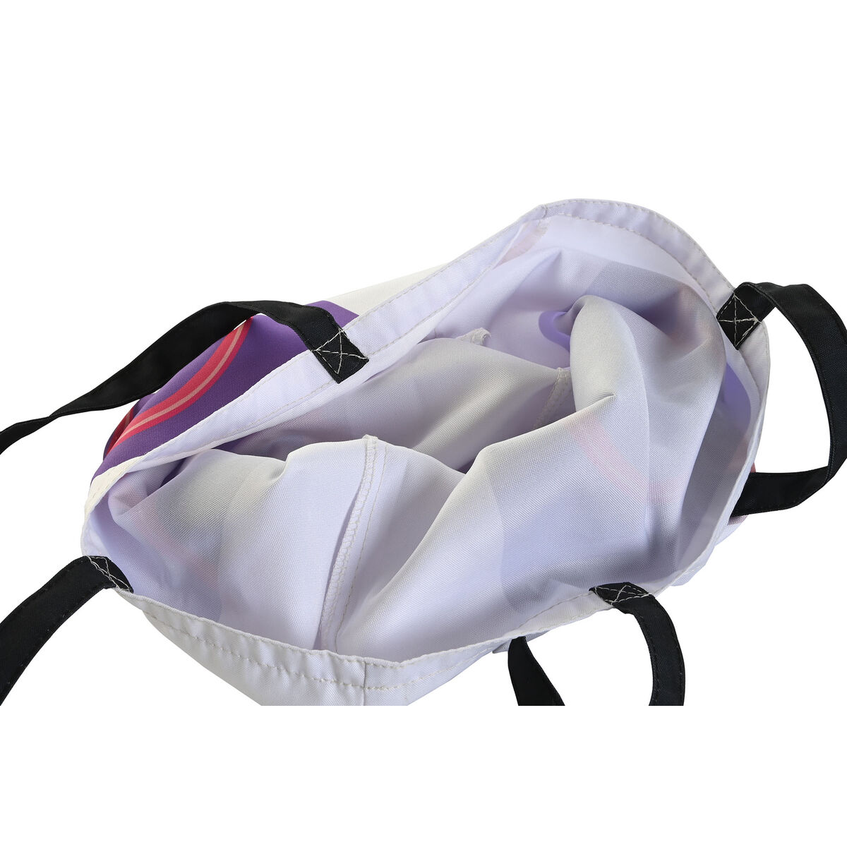 Stoffen tas DKD Home Decor Wit Multicolour 43 x 15 x 40 cm (4 Stuks)