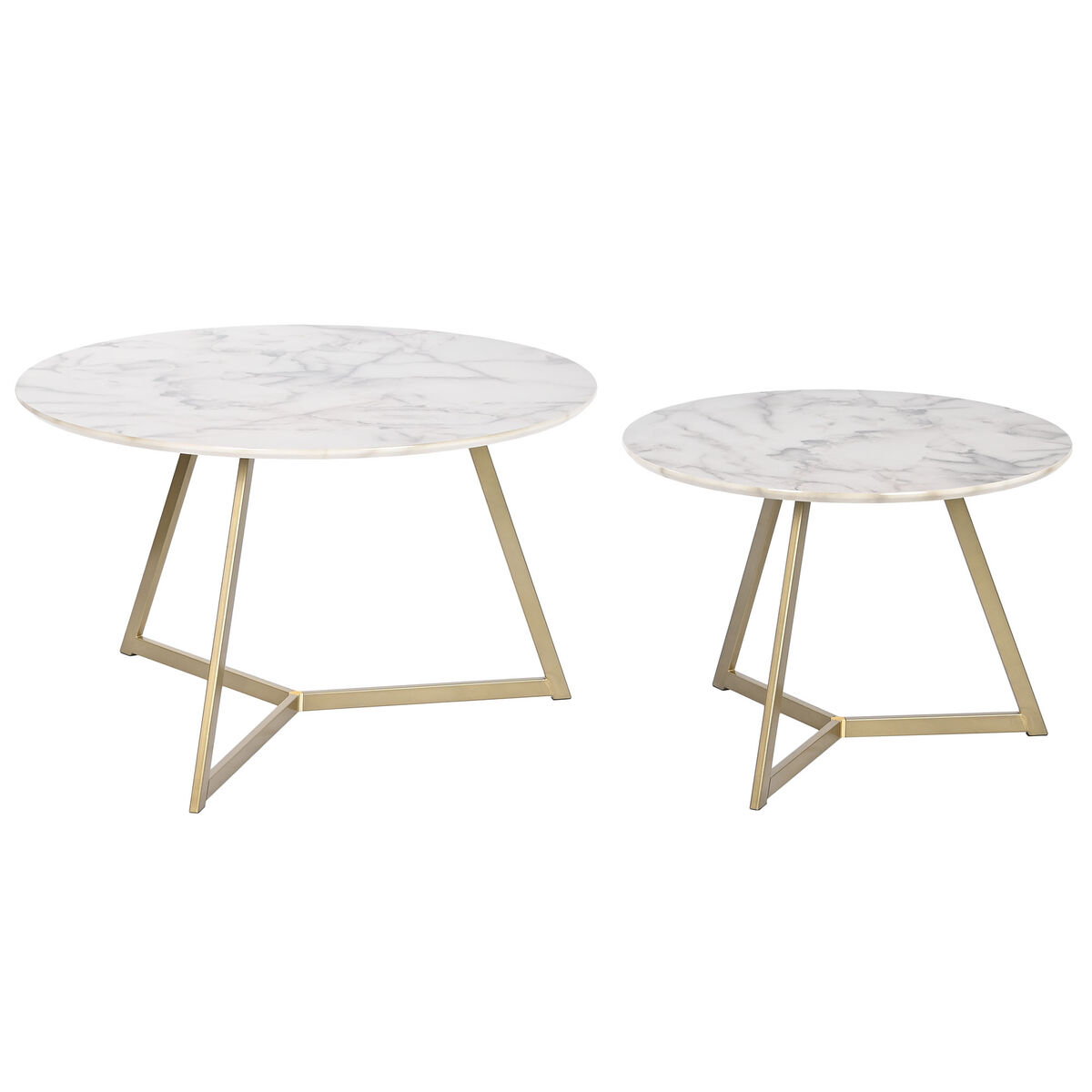 Set of 2 tables DKD Home Decor Metal MDF Wood 80 x 80 x 47,5 cm