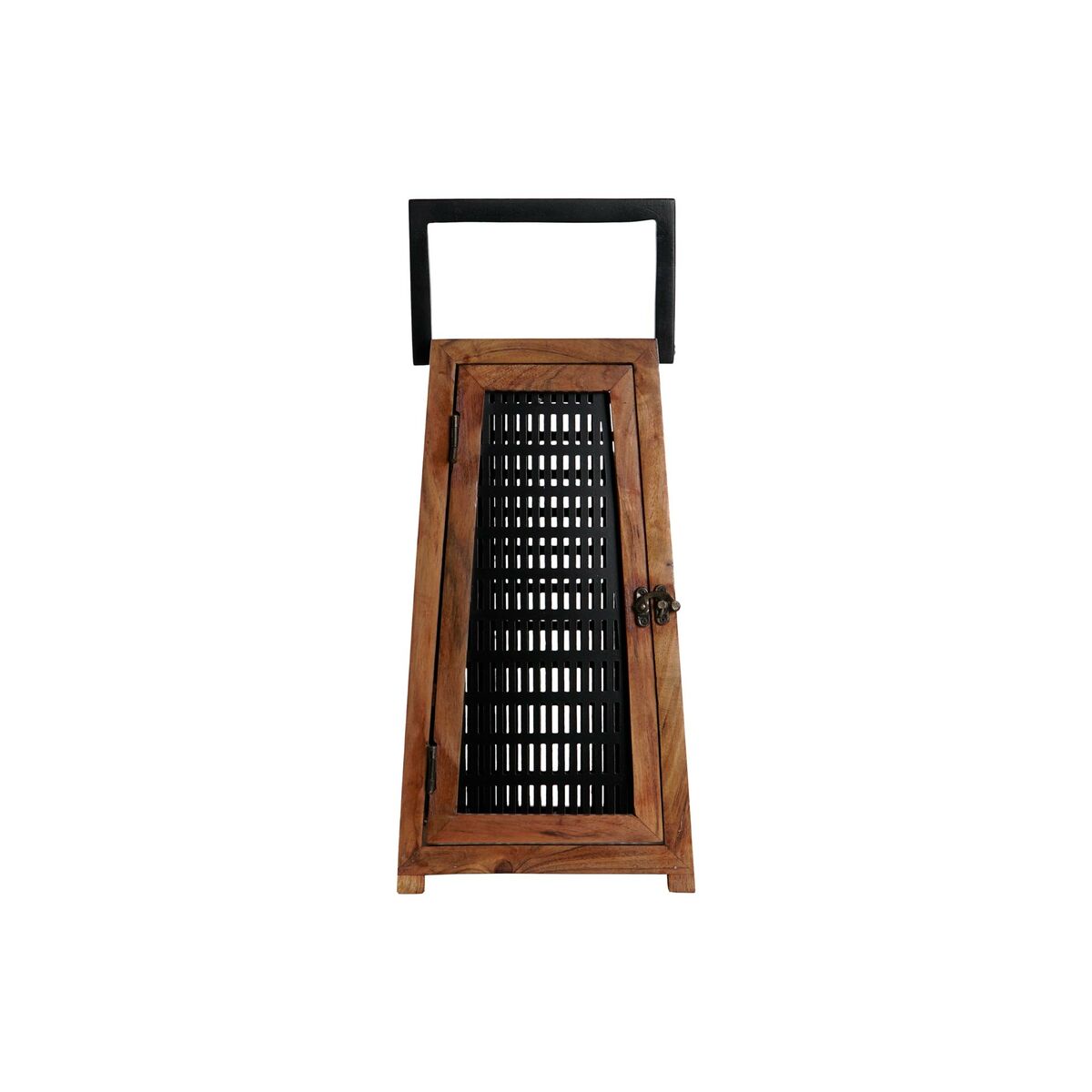Kaarshouder DKD Home Decor Zwart Natuurlijk Metaal Mangohout 20 x 20 x 38 cm