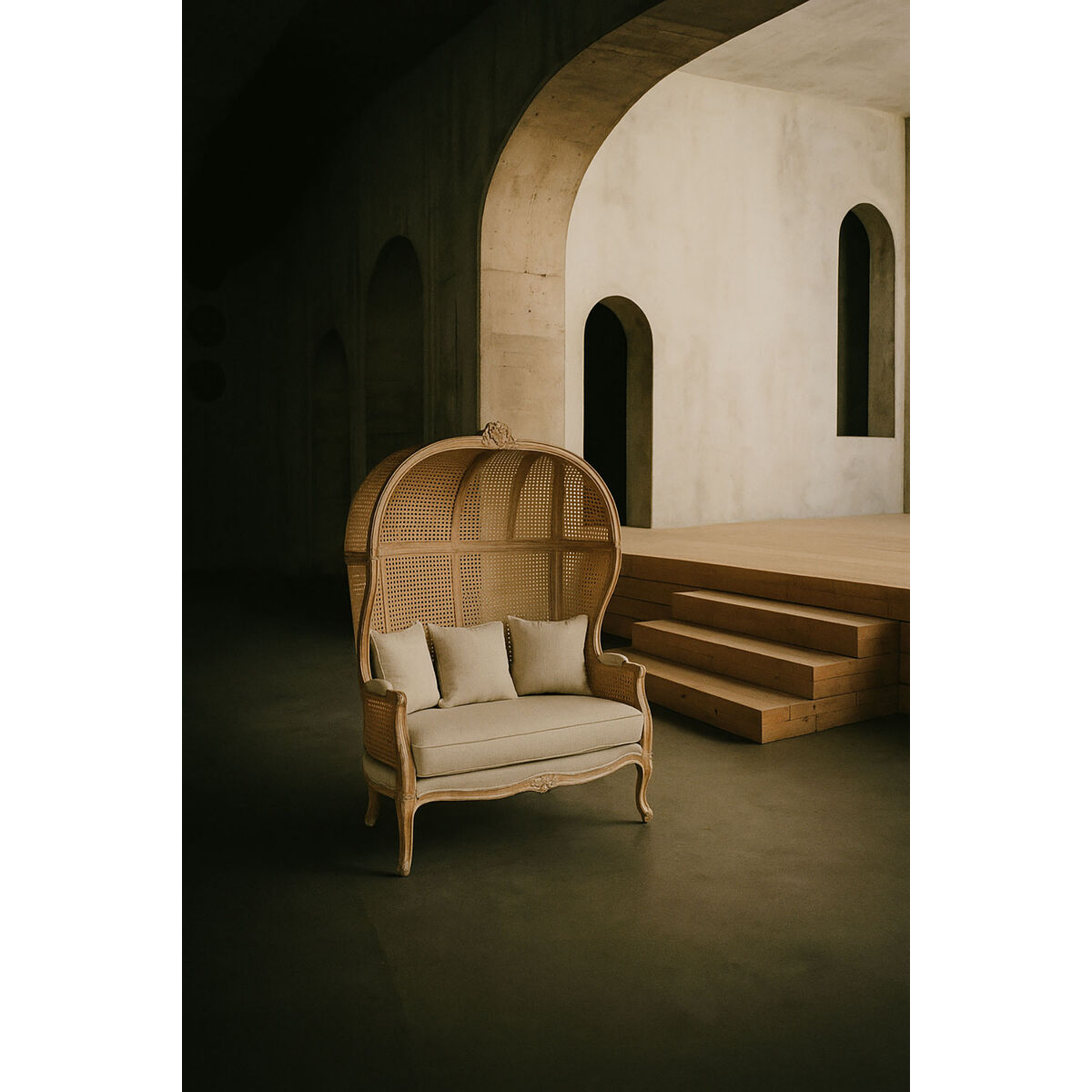 Sofa Home ESPRIT Natuurlijk 125 X 58 X 155 CM