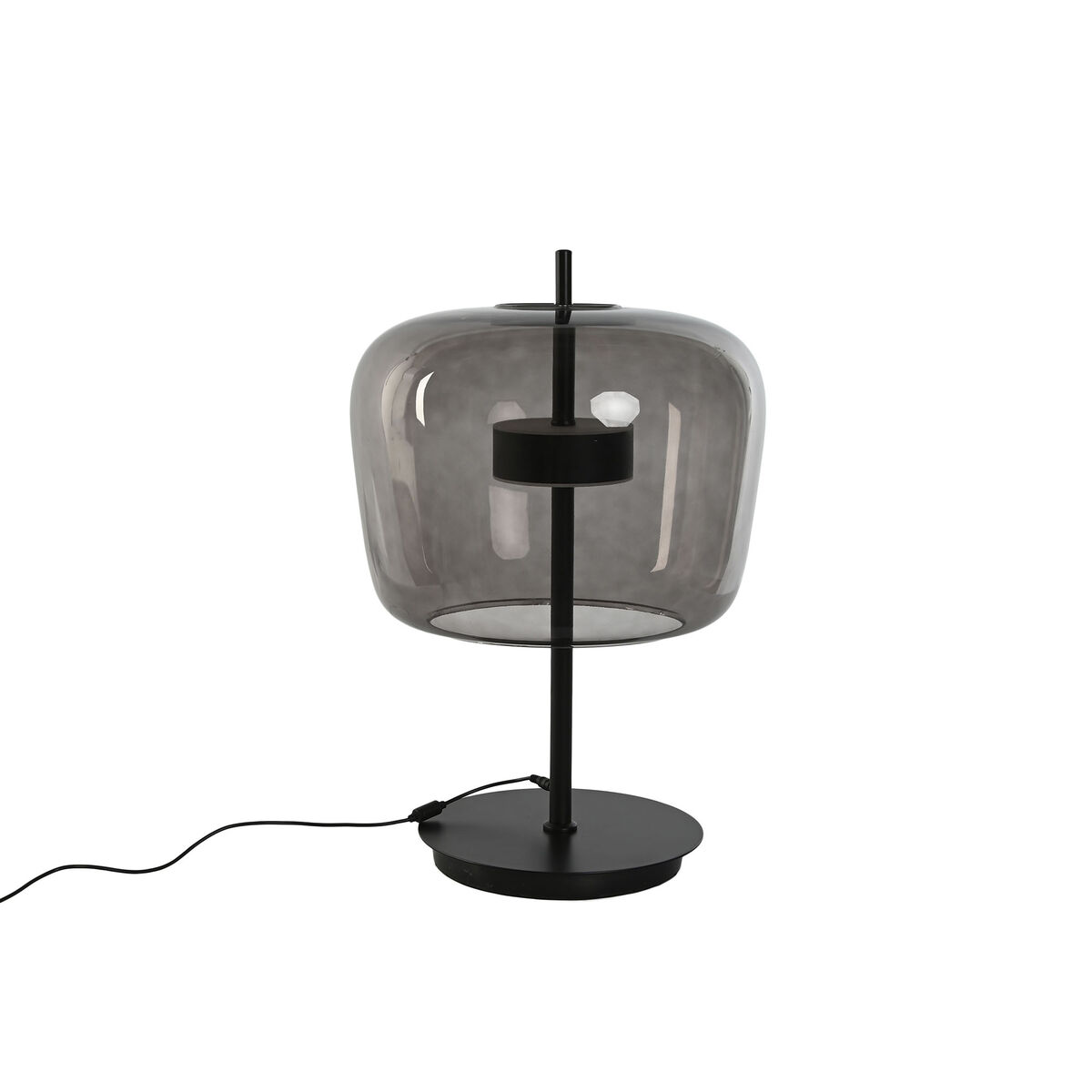 Bordlampe Home ESPRIT Sort Gylden Metal Krystal 35 x 35 x 58 cm