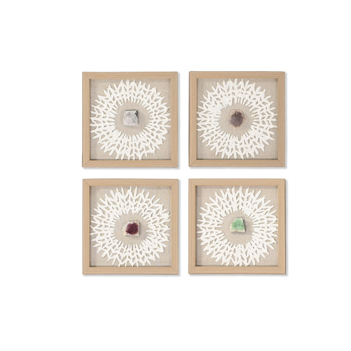 Cadre Home ESPRIT Blanc Naturel Moderne 22 x 2 x 22 cm