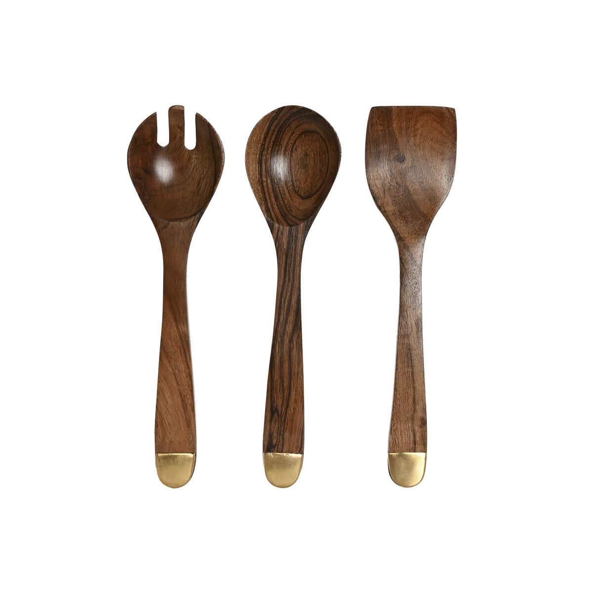 Pot for Kitchen Utensils Home ESPRIT Stainless steel Acacia 13 x 13 x 16,5 cm 4 Pieces, view 4