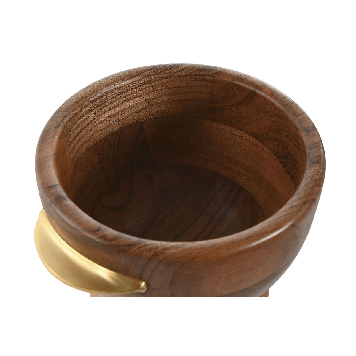 Mortar and pestle Home ESPRIT Stainless steel Acacia 20,5 x 17 x 14,5 cm, view 3
