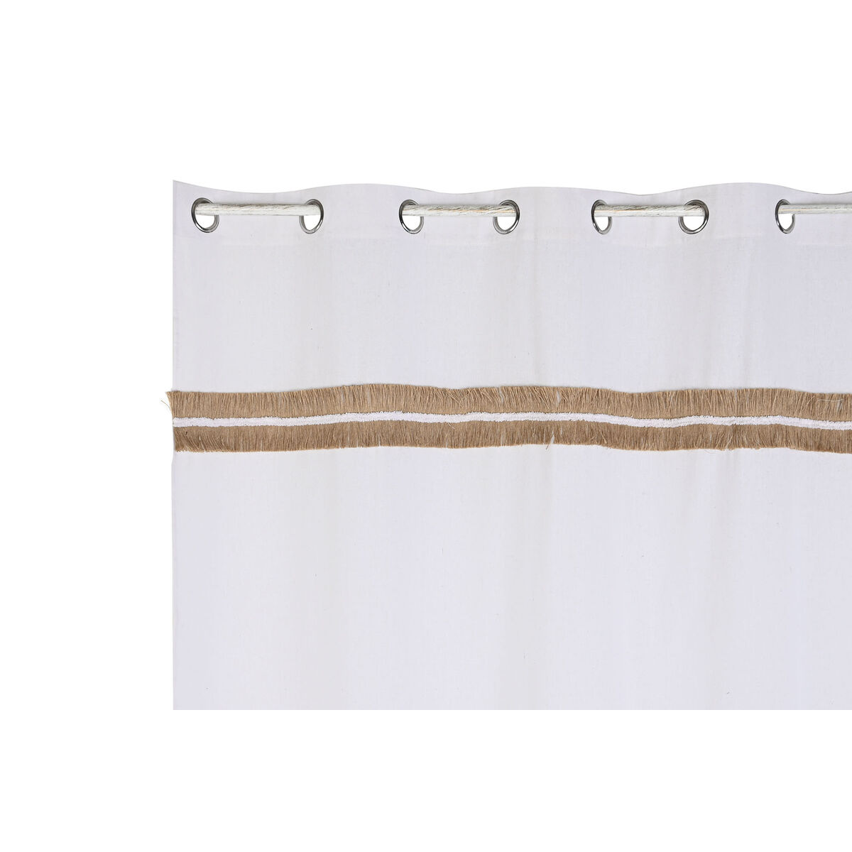 Gordijn Home ESPRIT Wit Natuurlijk 140 x 260 x 260 cm