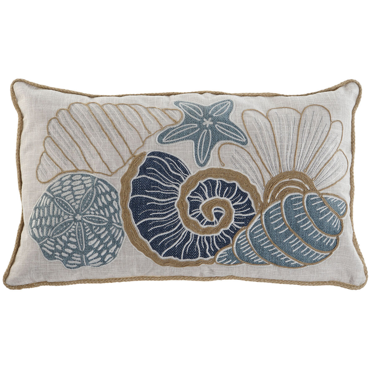 Coussin Home ESPRIT méditerranéen Conque 60 x 10 x 35 cm